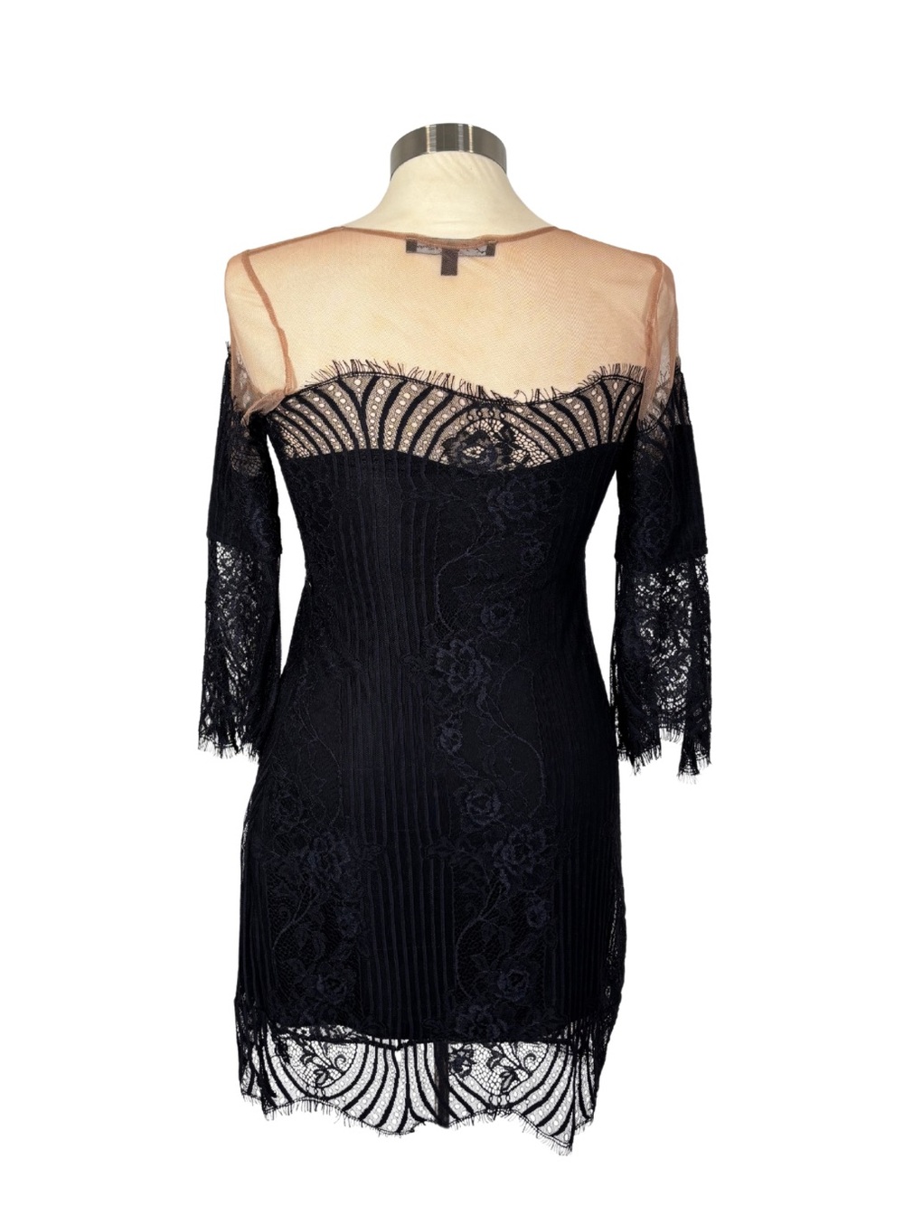 For Love and Lemons Black Lace Illusion Mini Dress - Picture 3 of 3